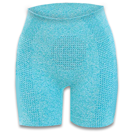 Shorts modelador de íons tecido confortável e respirável contém tecido de turmalina