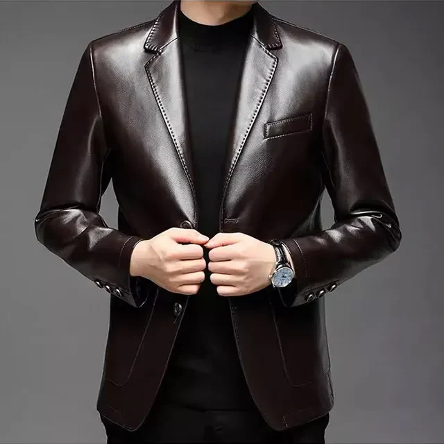 Jaqueta de couro nova de alta qualidade