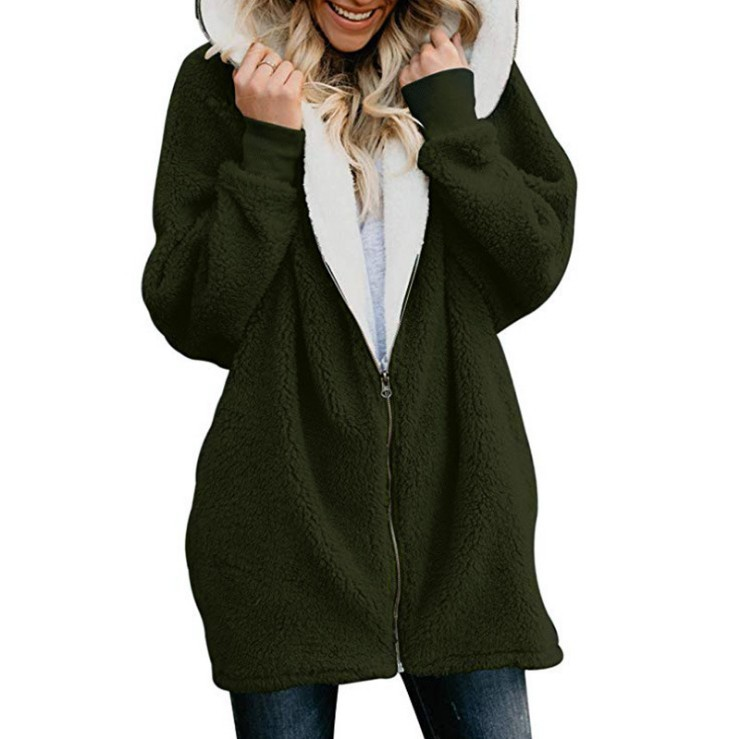 2023 outono e inverno nova jaqueta de pelúcia para mulheres