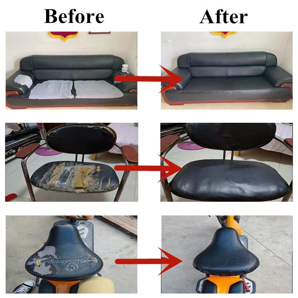 Adesivo de reparo de couro NewLy Liah para sofá, cadeira, assento de carro e muito mais impermeável, anti-rasgo e arranhões