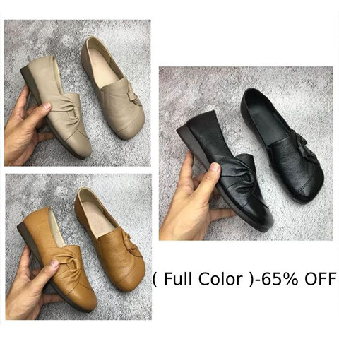 🎄Promoção antecipada de Natal de 2024 - 60% OFF - Sapatos femininos de couro com sola macia e antiderrapante