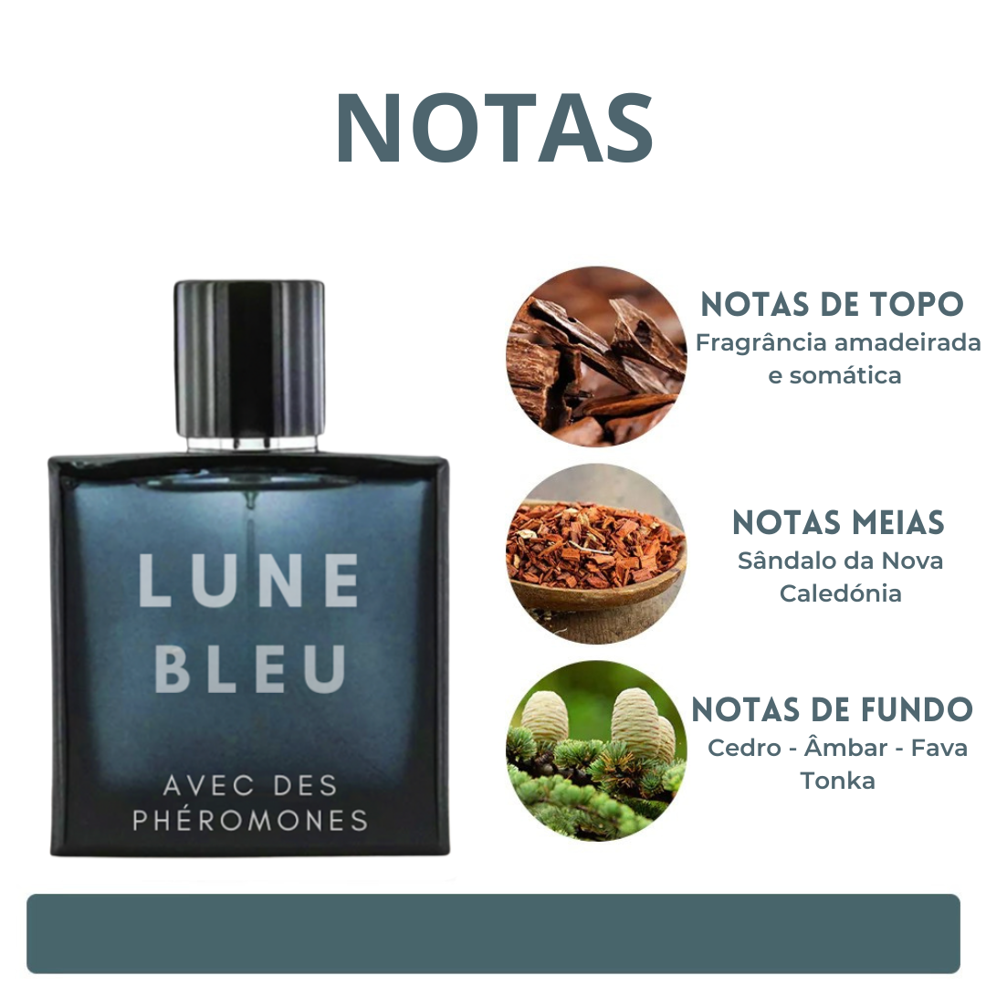 2x1-Perfume com feromonas para homens Lune Bleu.