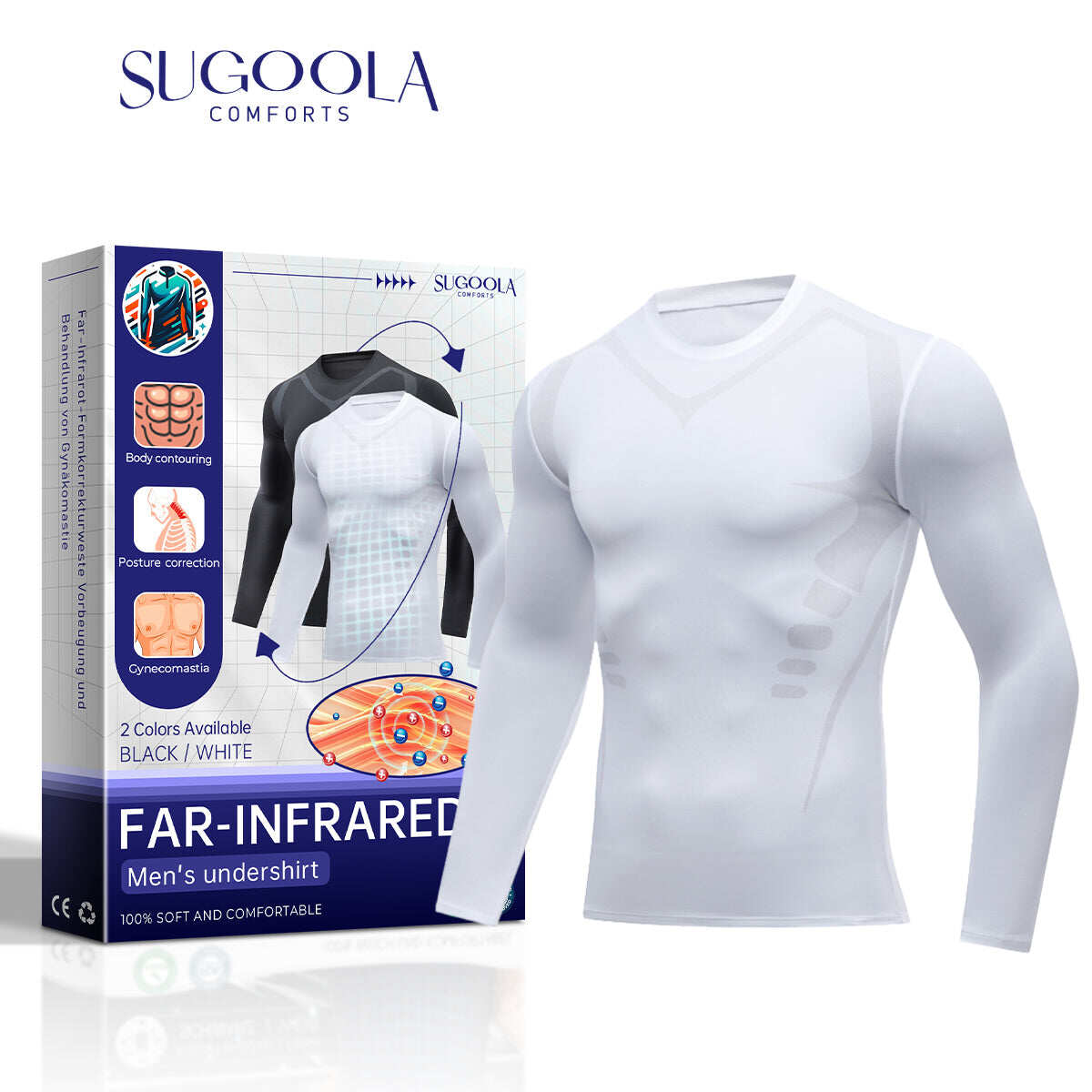 Roupa íntima magnética de turmalina infravermelha Sugoola™ para homens
