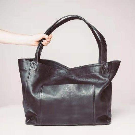 Saco de Pele Vintage Soft Leather Shoulder Bag feminino