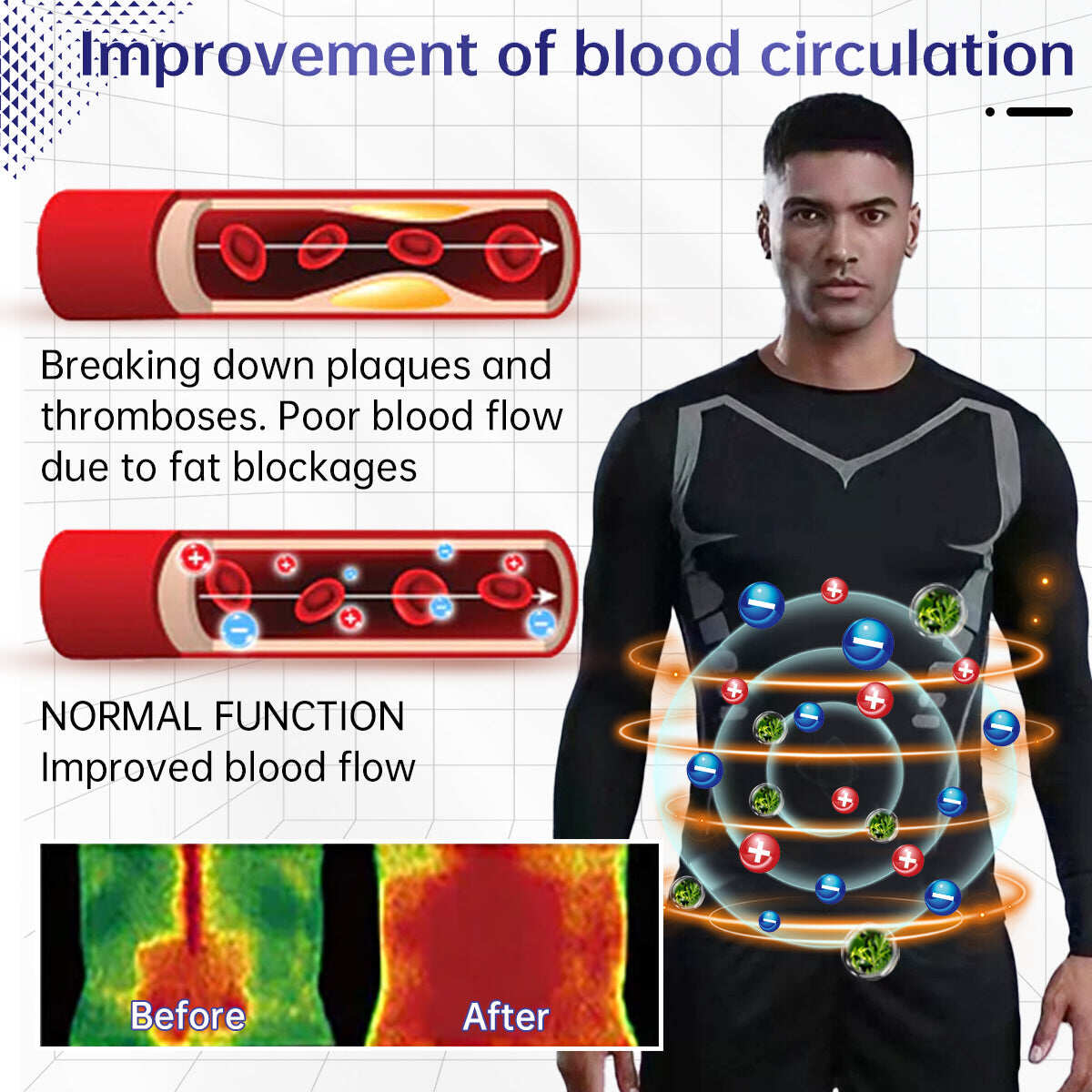Roupa íntima magnética de turmalina infravermelha Sugoola™ para homens