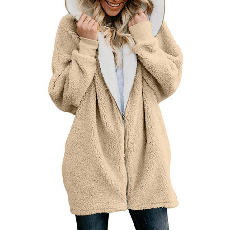2023 outono e inverno nova jaqueta de pelúcia para mulheres