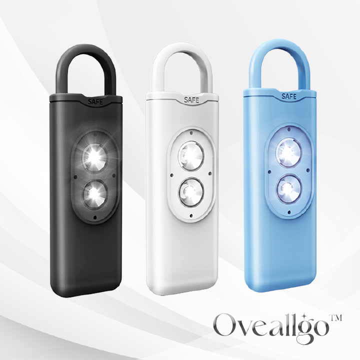 Alarme alto de autodefesa Oveallgo™ Sonic Secure 130dB com chaveiro e luz estroboscópica LED