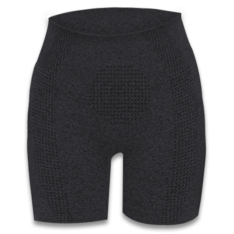 Shorts modelador de íons tecido confortável e respirável contém tecido de turmalina