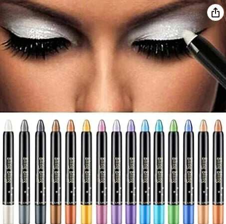 15 kolorów zakreślacz do cieni do powiek wodoodporny brokatowy cień do powiek eyeliner w pisaku