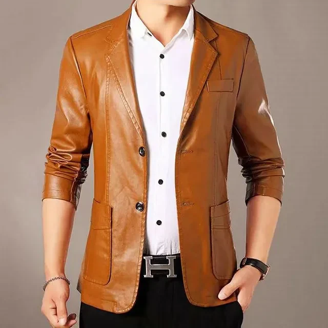 Jaqueta de couro nova de alta qualidade