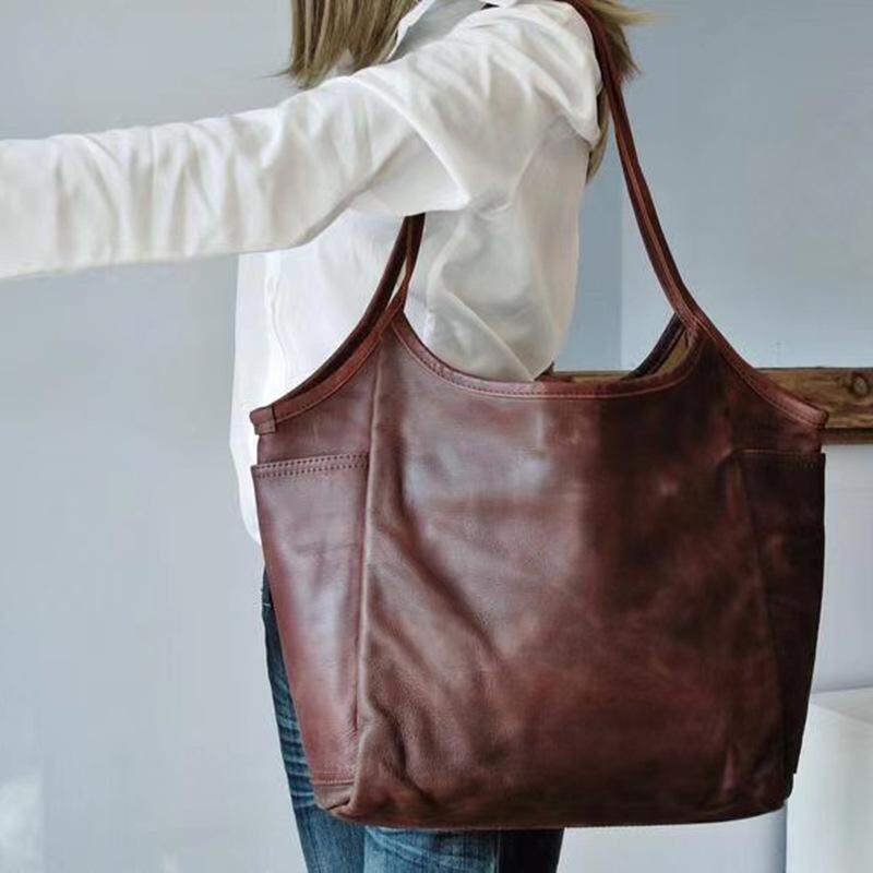 🔥Výpredaj🔥 Vintage veľkokapacitná kožená taška cez rameno