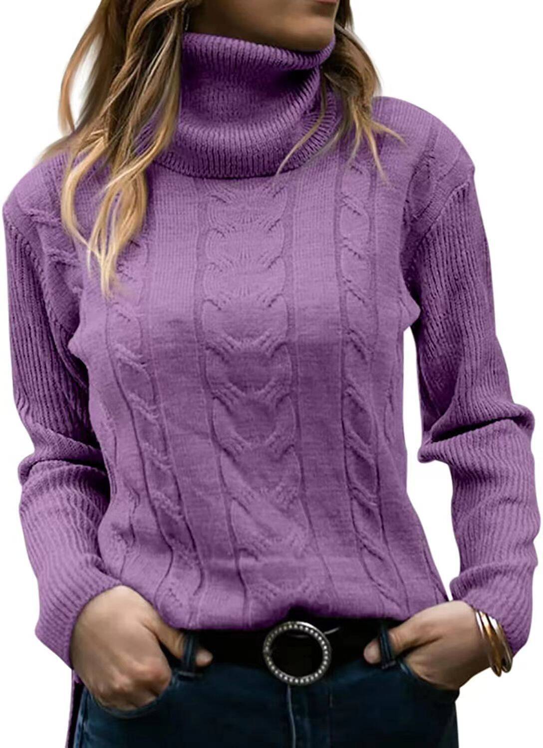 Sweter z golfem sweter z długim rękawem