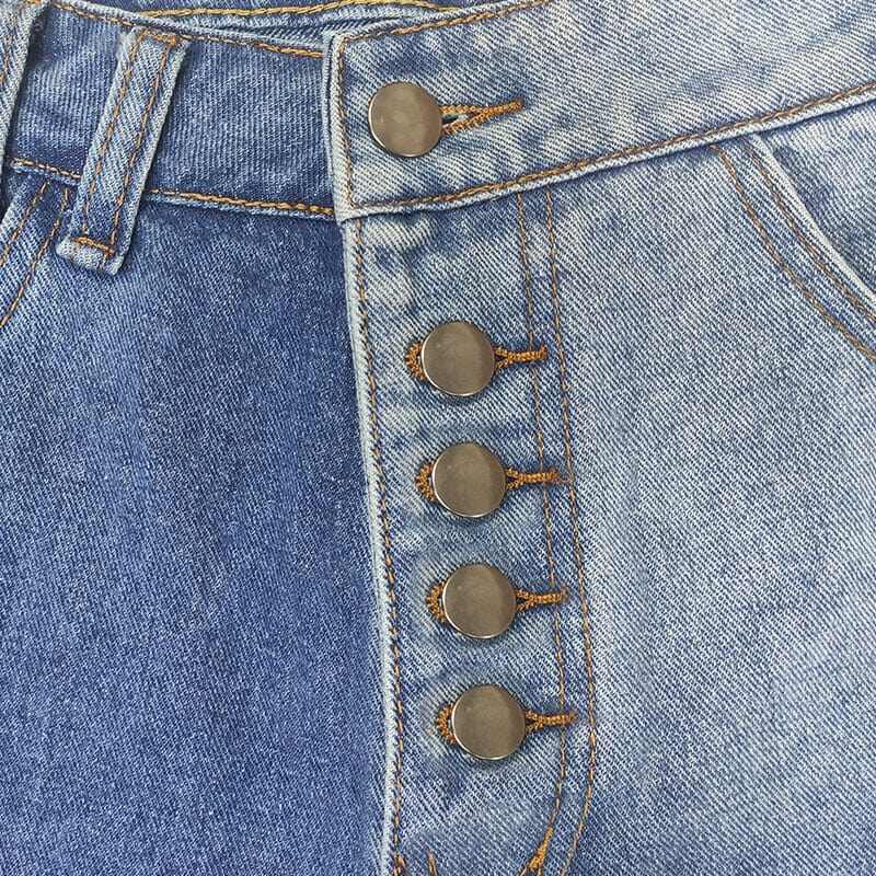 Jeans femininos, cintura alta da moda, podem ser usados ​​em todas as estações, jeans retrô