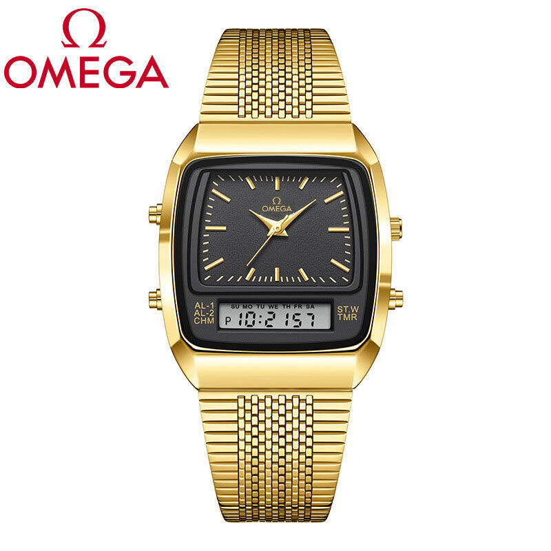 Wodoodporny zegarek Omega z podwójnym wyświetlaczem