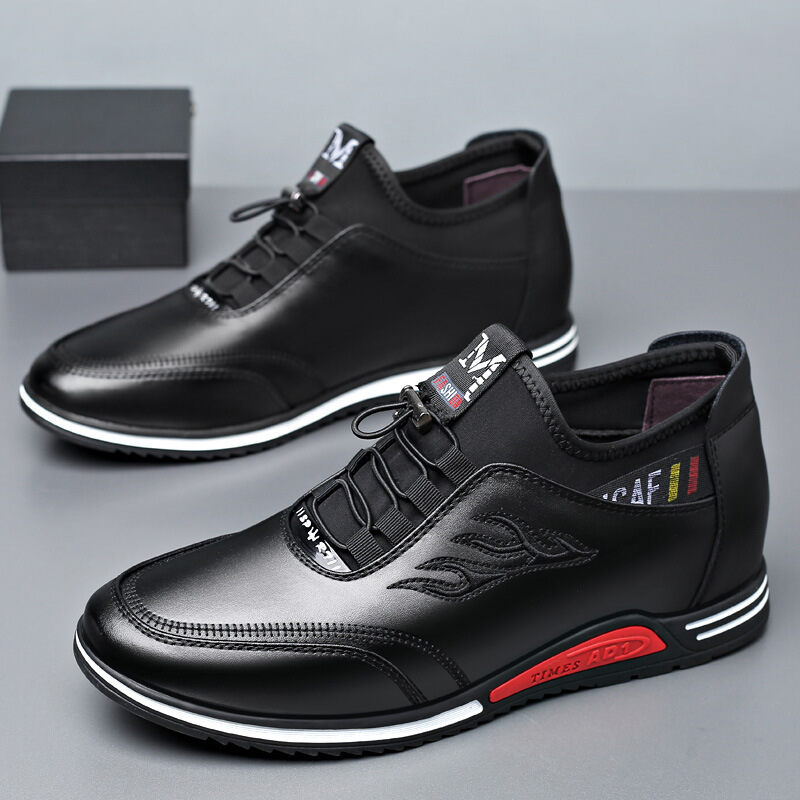 2023 sapatos casuais masculinos de couro negócios formal casual confortável tênis britânico sapatos masculinos casuais sapatos planos
