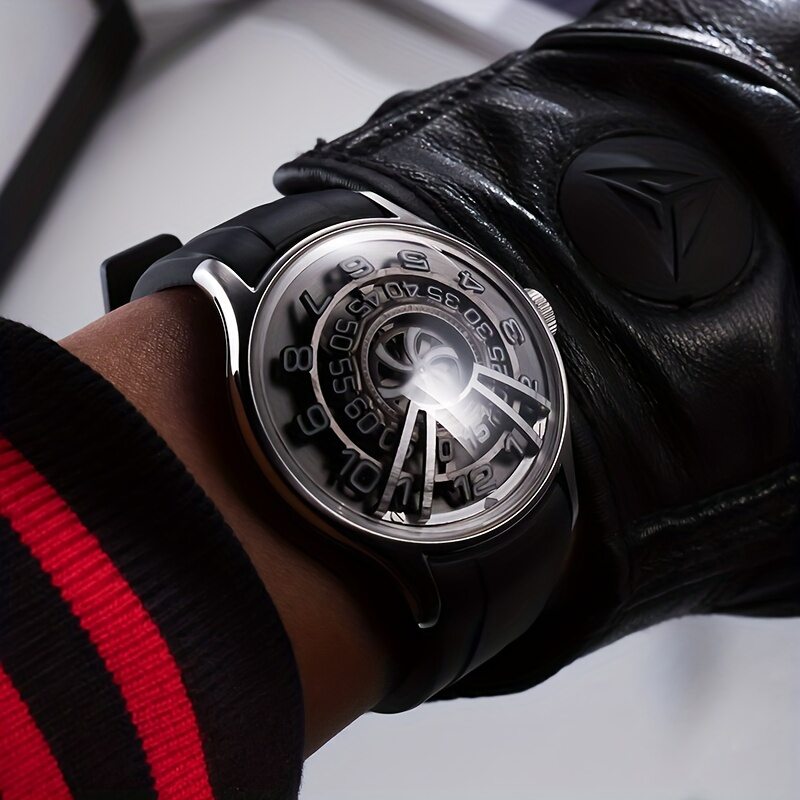 OBLVLO mehāniskais pulkstenis, moderns un radošs vīriešu pulkstenis