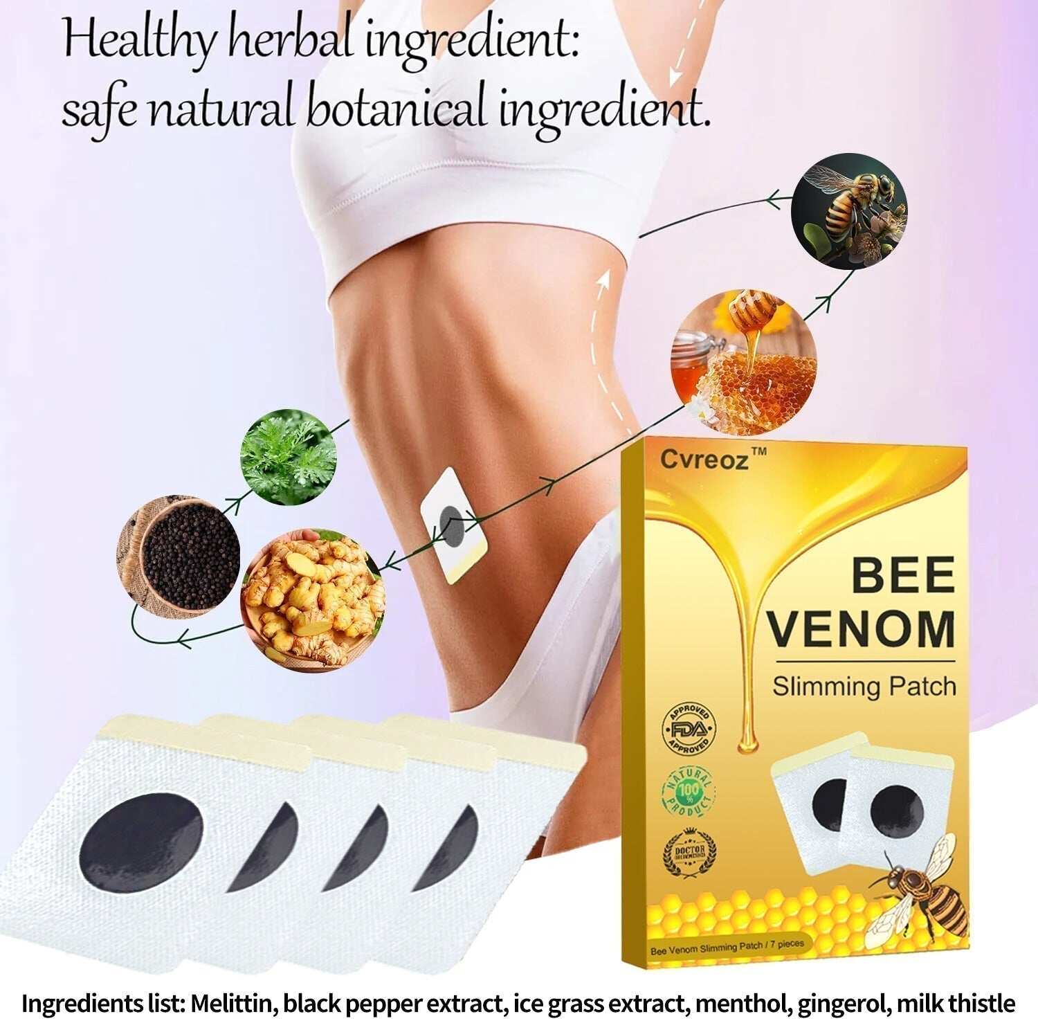 GFOUK™ obliž za hujšanje s čebeljim strupom⭐⭐ (za vse težave s kožo in debelostjo)