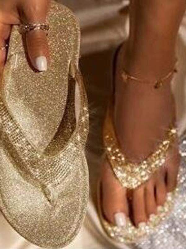 Sandálias chinelos com cristais