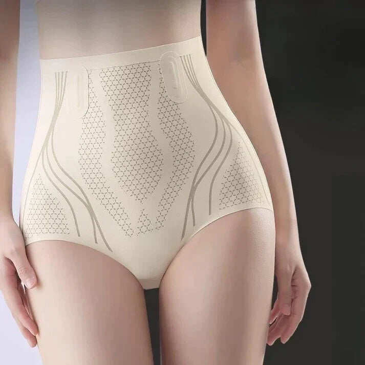 Shorts modeladores para reparo de fibra de íon de seda gelada, cuecas para controle de barriga