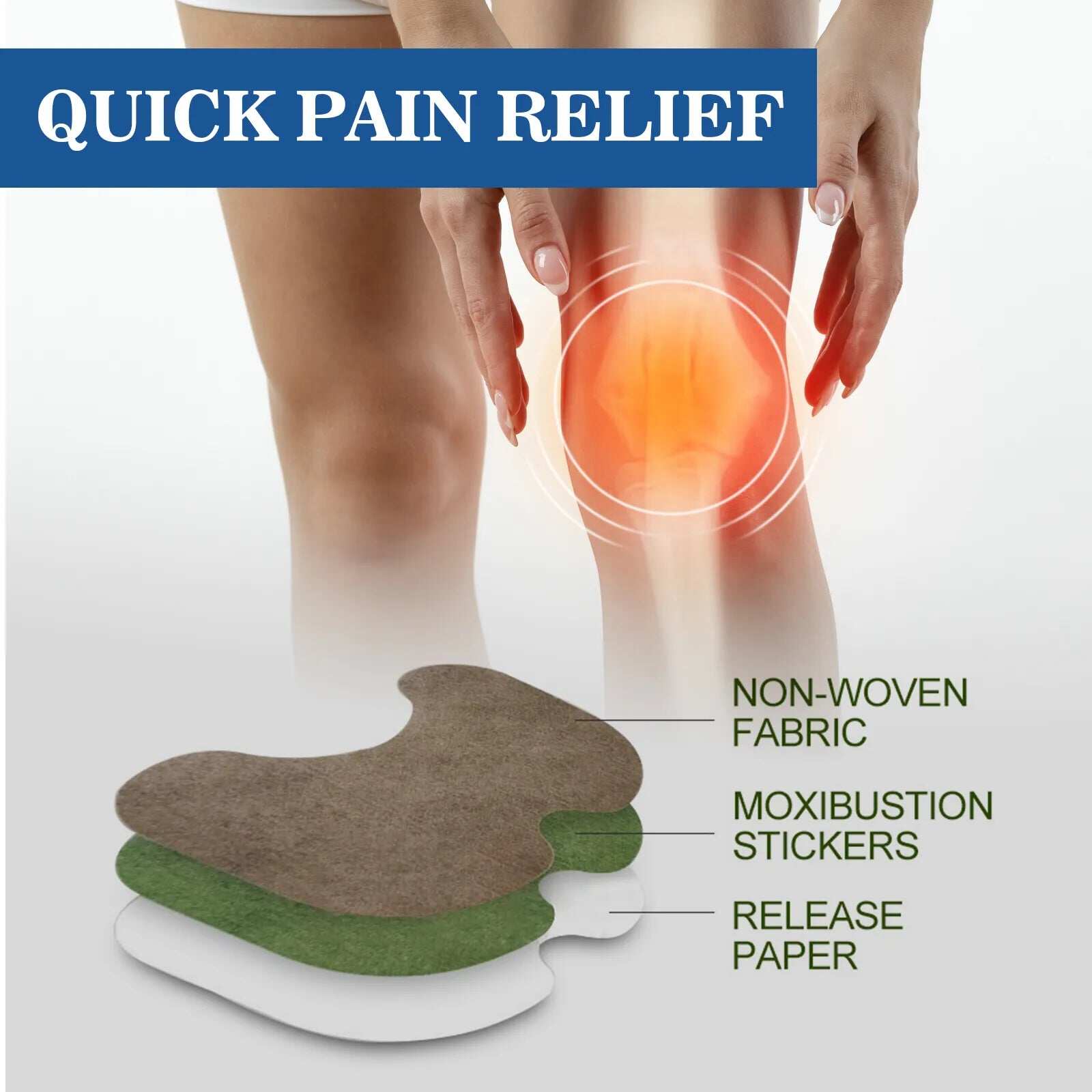 Adesivos para alívio da dor no joelho