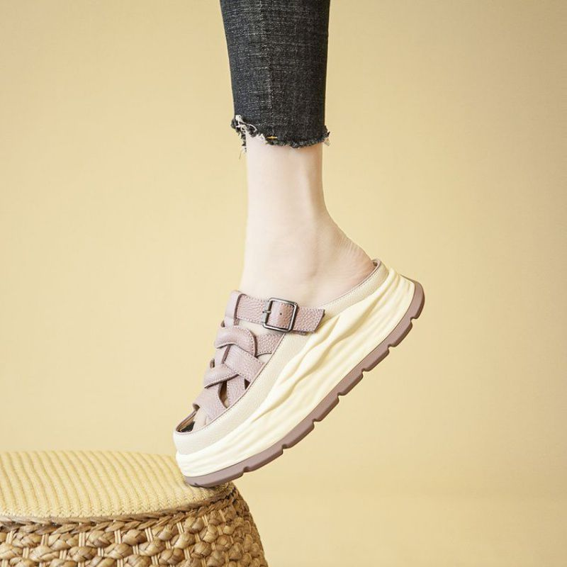 2024 novo estilo sandálias confortáveis ​​femininas sola macia sola grossa