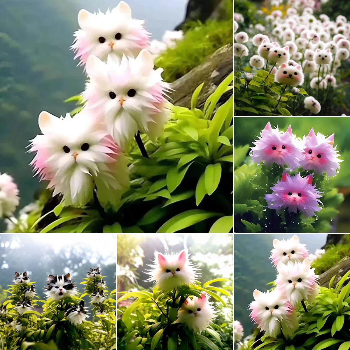 (60semen) Fantastične rastline - mačka in roža