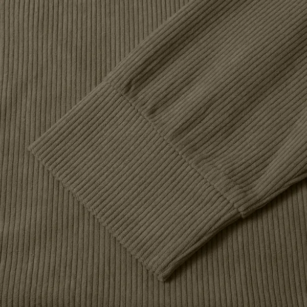 Męska sztruksowa bluza z kapturem w stylu vintage, zapinana na guziki
